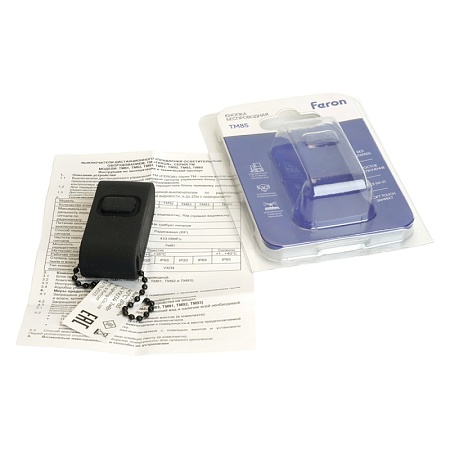 Выключатель беспроводной FERON TM85 SMART, 7мВт, IP65, одноклавишный  soft-touch, черный - фото