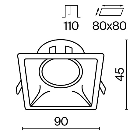 Встраиваемый светильник Technical Dot DL029-2-01W - фото