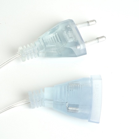 Светодиодная гирлянда Feron CL29 бахрома Звезды  3м  + 3м 230V 2700K, статичная, c питанием от сети, прозрачный шнур - фото