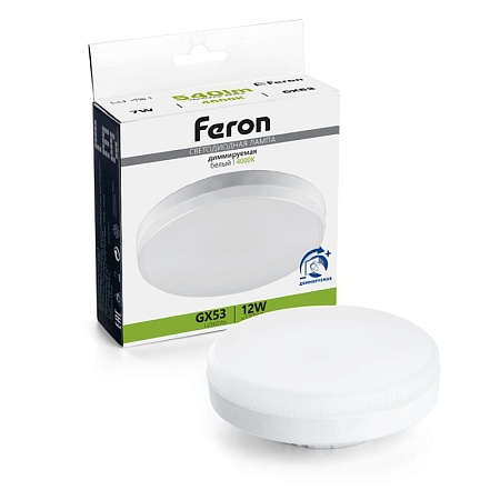 Лампа светодиодная диммируемая Feron LB-456 GX53 12W 230V 4000K - фото