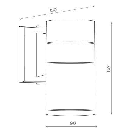 Светильник уличный настенный ST-Luce Серый/Серый LED 1*5W 4000K SL561.701.01 - фото