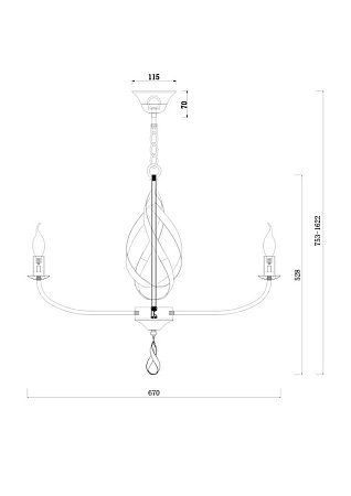 Люстра Freya Sealy FR5027PL-08S - фото