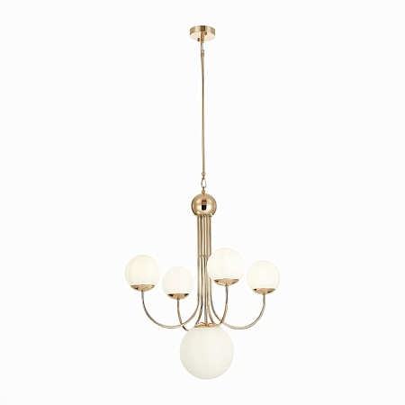 Люстра подвесная ST-Luce Французское золото/Белый E27 5*60W SL1504.203.05 - фото