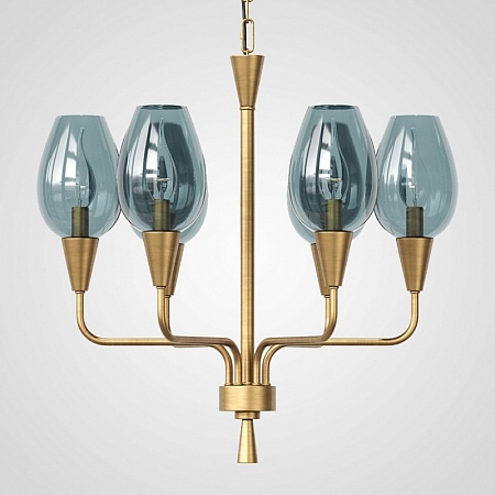Подвесная Дизайнерская Люстра Viola 6 Синий Imperiumloft 179881-26 - фото