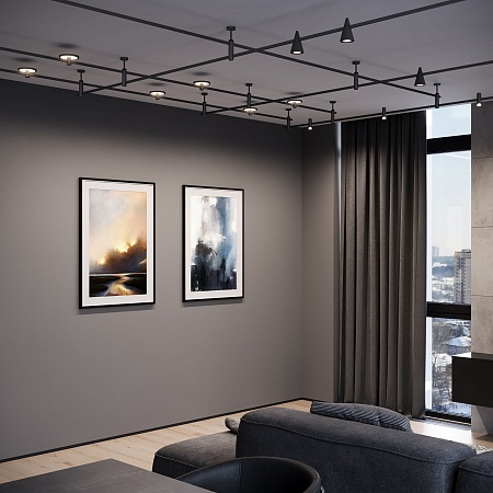 Esthetic Magnetic Трековый светильник 7W 3000K (чёрный) 85124/01 Elektrostandard - фото