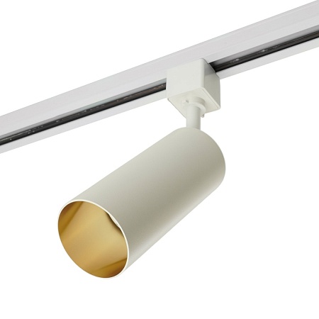 Светильник Feron AL155 трековый однофазный на шинопровод под лампу GU10, белый-золото - фото