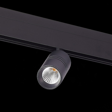 Магнитный трековый светильник Черный LED 1*7W 3000K 595Lm Ra>90 36° IP20 L-xW44xH90 48V ST365.436.07 - фото
