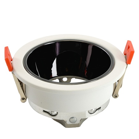 Светильник встраиваемый Feron DL3102 потолочный MR16 G5.3 белый + черный хром - фото