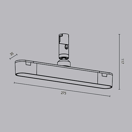 Трековая система Technical гибкая на стену чёрная 300x300x300 TS-Z-300-TR202-1-10W3K-B