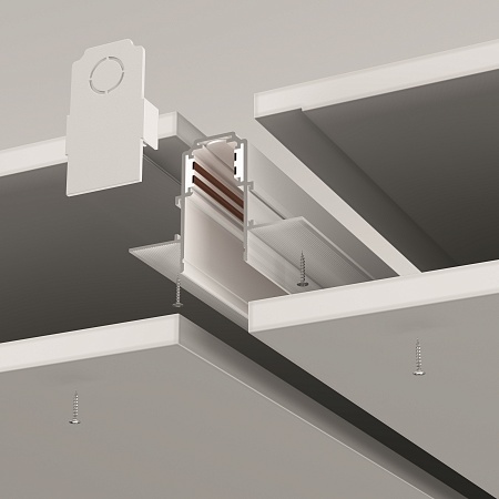 Трековая система Maytoni для натяжного потолка магнитная белая 400 TS-D-400-TR102-24W3K-W