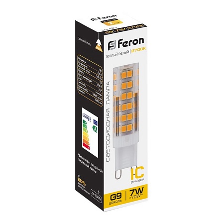 Лампа светодиодная Feron LB-433 G9 7W 175-265V 2700K - фото