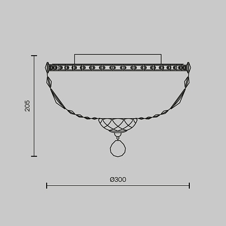 Люстра Maytoni Basfor DIA100-CL-03-G - фото