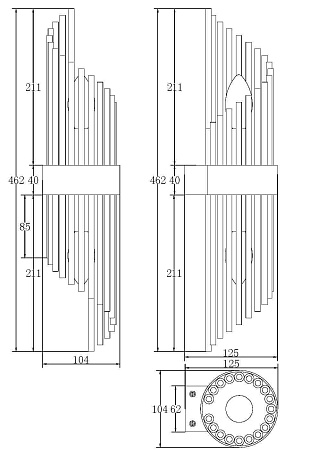 Настенный светильник (бра) Maytoni Frame MOD174WL-02G - фото