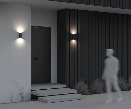 Настенный светильник (бра) Outdoor Slat O044WL-02B - фото