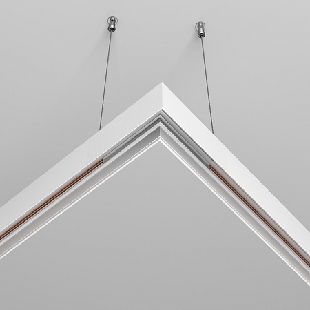 Коннектор угловой Exility накладной белый - фото