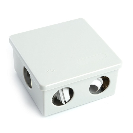 Коробка разветвительная уравнивания потенциалов (КУП) STEKKER EBX20-36-44, 85*85*40мм, 6 вводов, IP44, светло-серая (GE41360) - фото