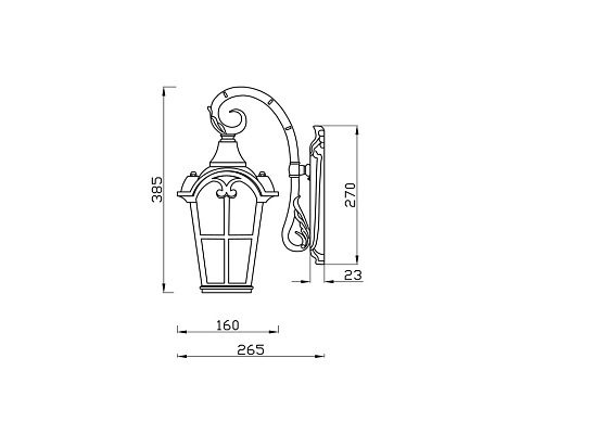 Настенный светильник (бра) Outdoor Albion O413WL-01GB - фото