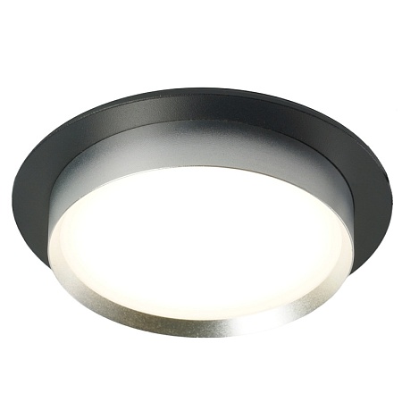 Светильник встраиваемый Feron DL507 потолочный GX53 черный + серебро круг - фото