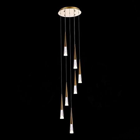 Люстра подвесная ST-Luce Золотистый/Прозрачный LED 7*3W 3000K SL6111.203.07 - фото