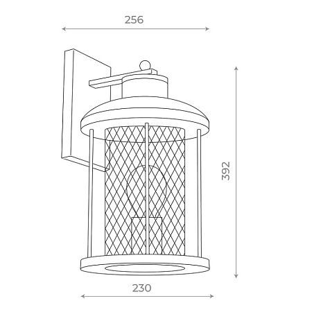 Светильник уличный настенный ST-Luce Темный кофе/Прозрачный, Темный кофе E27 1*60W SL080.401.01 - фото
