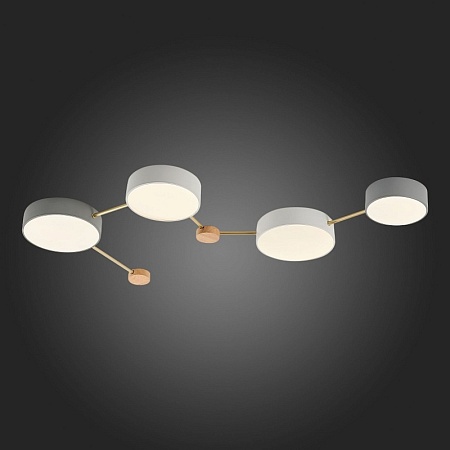 Светильник потолочный Золотистый, Светлое дерево/Белый, Серый LED 4*16,5W 4000K SLE600102-04 - фото