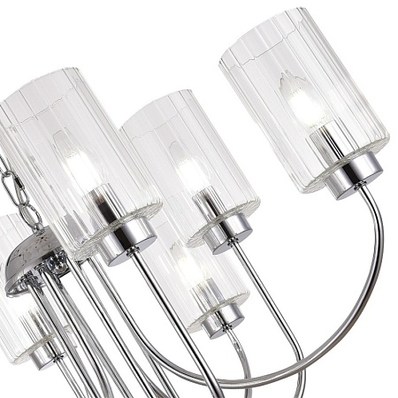 Светильник подвесной Хром/Прозрачный E14 8*40W SLE1127-103-08 - фото