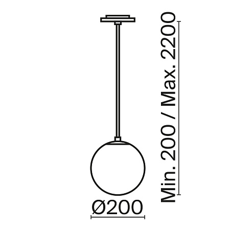 Подвесной светильник Technical Luna P039PL-5W3K-20INS-B - фото
