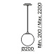 Подвесной светильник Technical Luna P039PL-5W3K-20INS-B - фото