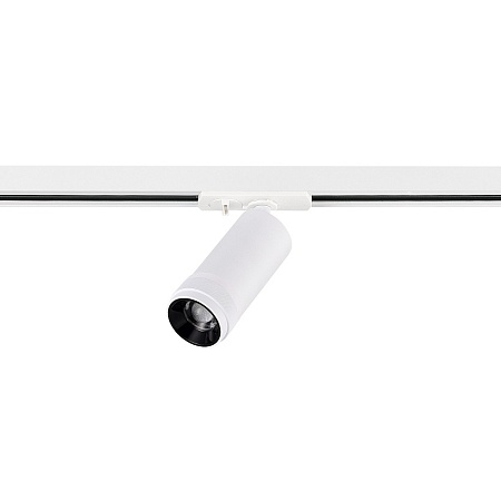 Св-к трек. Zoom Белый LED 1*10W 3000K 900Lm Ra 10-55° IP20 D55xH125 220V ST385.536.10 - фото