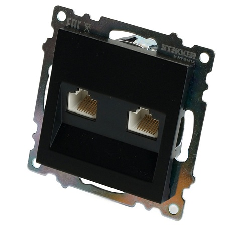 Розетка 1-местная с/з STEKKER, PST16-9016-02, 250В, 16А с USB+ type C, серия Эрна, слоновая кость - фото