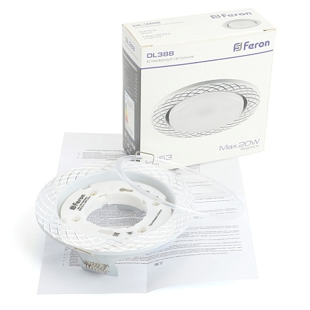 Светильник встраиваемый Feron DL388 потолочный GX53 хром - фото