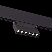 Магнитный трековый светильник Черный LED 1*6W 3000K 532Lm Ra&gt;80 36° IP20 L120xW22xH108 ST364.436.06