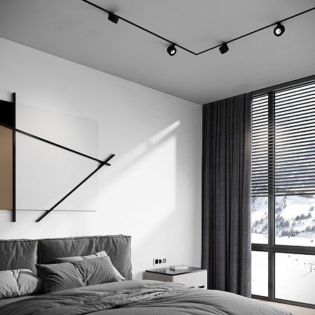 Slim Magnetic Трековый светильник 10W 4000K Stens (чёрный) 85198/01 - фото
