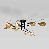 Потолочный светильник Eurosvet 70148/8 черный/золото
