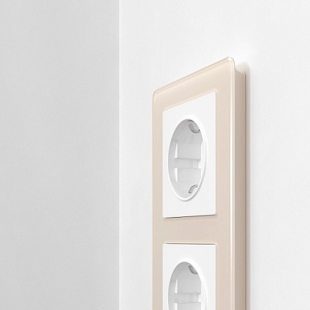 Рамка из акрила на 2 поста Acrylic айвори W0022743 - фото