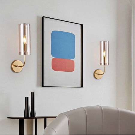 Настенный Светильник Agne Blue Glass Tube Wall Light Imperiumloft 100322-22 - фото