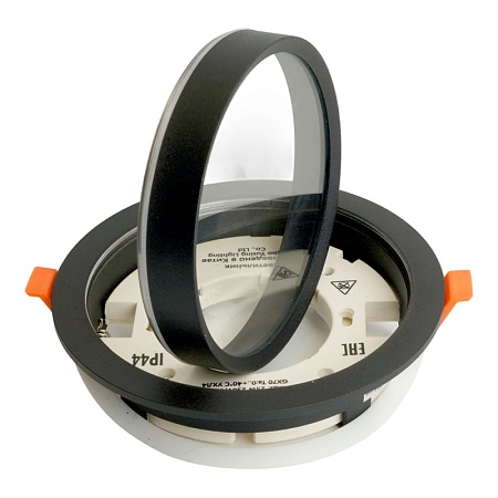 Светильник встраиваемый Feron DL704 потолочный GX70 черный круг IP44 - фото