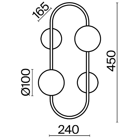 Настенный светильник (бра) Freya Inversion FR5233WL-02BS - фото
