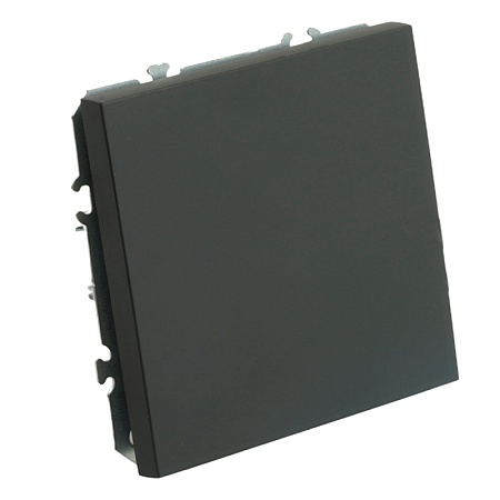 Переключатель 1-клавишный (механизм), STEKKER, 250В, 10A, серия Эмили, RSW10-5105-05, черный уголь, soft touch - фото