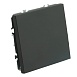 Переключатель 1-клавишный (механизм), STEKKER, 250В, 10A, серия Эмили, RSW10-5105-05, черный уголь, soft touch - фото