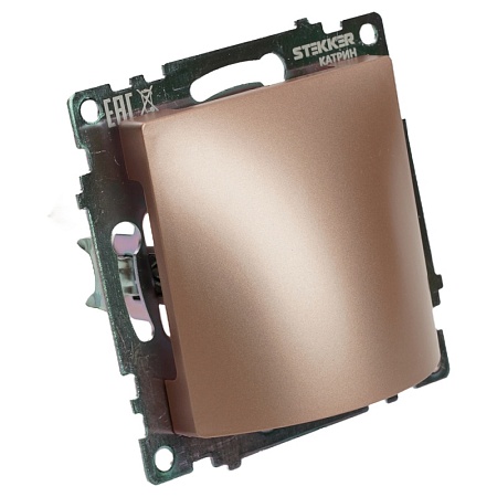 Кабельный вывод (механизм), STEKKER, серия Катрин, шампань, GLS00-7116-02 - фото