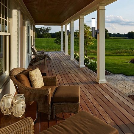 Светильник садово-парковый Feron DH021-B, Техно на стену вверх, 18W E27 230V, серебро - фото