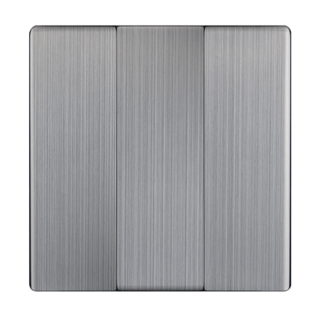 Набор клавиш для выключателя трехклавишного глянцевый никель WL02-SW-3G-CP - фото