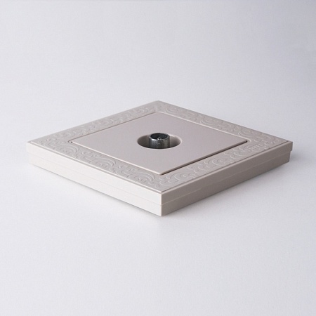 ТВ розетка оконечная  слоновая кость WL03-TV-ivory - фото