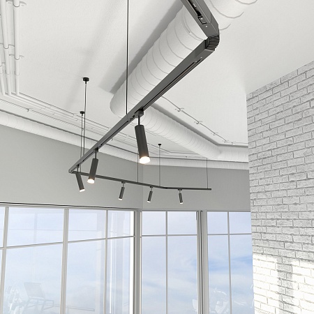 Гибкий коннектор для однофазного шинопровода черный TRC-1-1-FLEX-BK Elektrostandard - фото