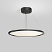 DK6616-BK Подвесной горизонтальный светильник Veil со светодиодом H900 d600 220V 48W 3000-6000K IP20 черный алюминий - фото