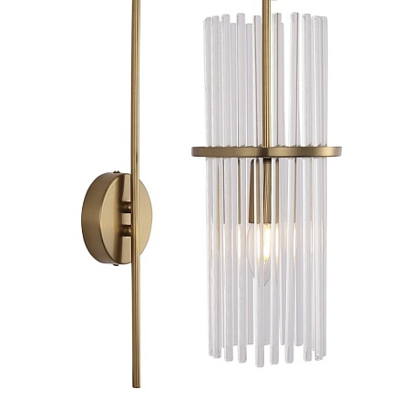 Светильник настенный ST-Luce латунь/прозрачный E14 1*40W SL6145.301.01 - фото