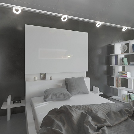 Трековый светодиодный светильник для однофазного шинопровода Spila белый 12W 4200K 85079/01 Elektrostandard - фото