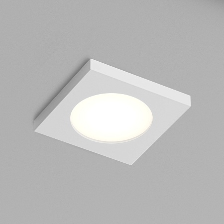 DK3014-WH Встраиваемый светильник влагозащ., IP 44, 50 Вт, GU10, белый, алюминий - фото