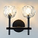 Бра Boule De Cristal Double Sconce Brass Черный Imperiumloft 178385-22 - фото